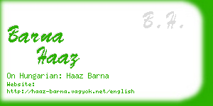 barna haaz business card